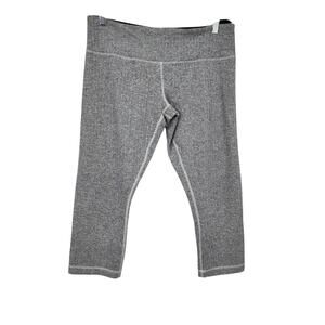 Lululemon Wunder Under Ghost Herringbone Mid Rise Cropped Capri Leggings Size 12